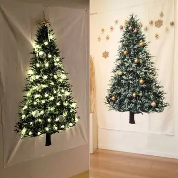 Vánoční Strom Gobelín Zdi Visí Velký Gobelín Vánoce Domů Deocr