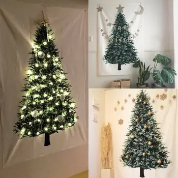 Vánoční Strom Gobelín Zdi Visí Velký Gobelín Vánoce Domů Deocr