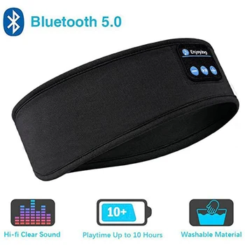 Bezdrátové Bluetooth Hudební Čelenka Spací Čepice Sluchátka Sportovní Běžecké Elastické Čelenky, Sluchátka Reproduktor Headset Spát
