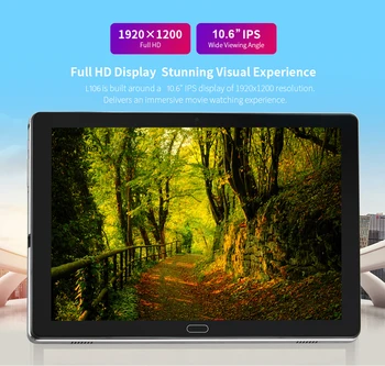 2021 Nejnovější 10.6 palcový Tablet PC MT6797 Deca Core 1920*1200 2,5 K IPS 13.0 MP Dual 4G 6GB RAM, 128 gb ROM Tablety планшет