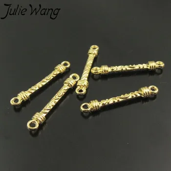 Julie Wang 120pcs/balení Zinkové Slitiny Zlata Konektor Starověké Čínské Mytologie, Legenda Carving Elegantní Styl Držet Socha Jaro