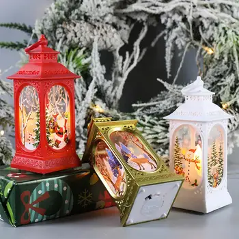 Vánoční Svíčka Lucerna Vánoční Světla LED svícen Dekorace Noční Světlo Pro Okna, Interiér A Téma Party Dekor