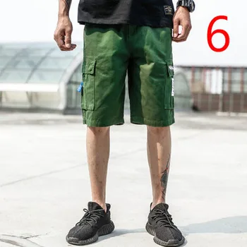 Pánské jednobarevné ležérní kalhoty korejské beach kalhoty trend pět kalhoty, letní kalhoty kalhoty