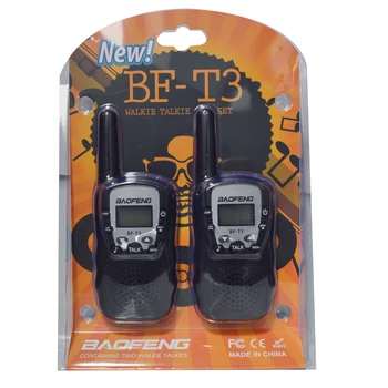 2 ks / sada Baofeng T3 BF-T3 Přenosný mini walkie talkie pro děti dárek, rádio 0,5 W obousměrný Rádio Interphone Vysílač BFT3