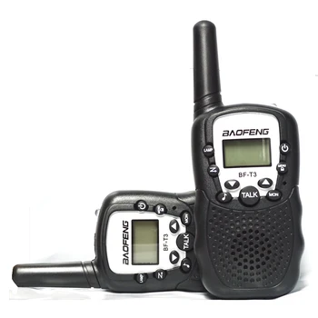 2 ks / sada Baofeng T3 BF-T3 Přenosný mini walkie talkie pro děti dárek, rádio 0,5 W obousměrný Rádio Interphone Vysílač BFT3