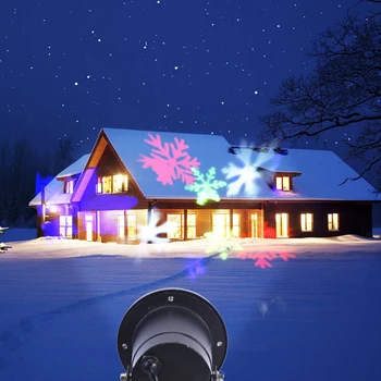 Vánoční Laserové Světlo Sněhová Vločka Led Reflektor Krajiny Projektor Venkovní Vánoční Party Lampa Zahrady Trávník Halloween Dekorace Světlo