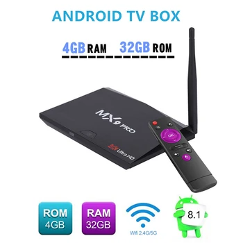 T9 Pro Smart TV BOX Android 8.1 TV Box RK3328 Quad Core 64Bit 2G16G 4G32G H. 265 4K UHD VP9 HDR 3D Mini PC, WiFi, Bluetooth 4.0