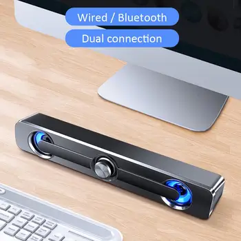 2020 TV Sound Bar USB Kabelové a Bezdrátové Bluetooth Domácí Kino FM Rádio Surround SoundBar pro PC TV Reproduktor pro Počítač