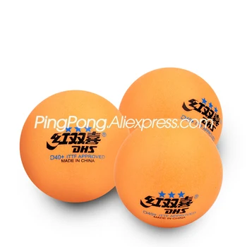 DHS 3-Hvězdičkový Stolní Tenis Míč D40+ Oranžová Plastová Poly Původní DHS 3 HVĚZDY Žluté Ping Pong Míčky