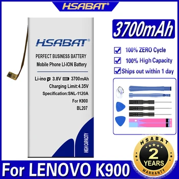 HSABAT BL207 3700mAh Mobilní Telefon Baterie pro LENOVO K900 Baterie