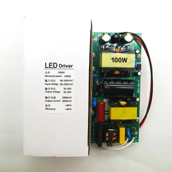 100W LED Napájení Ovladač Pro 100 Watt High Power LED Světlo Lampy Žárovka;AC90V-260V vstupního Napětí; Výstupní Proud 3000MA