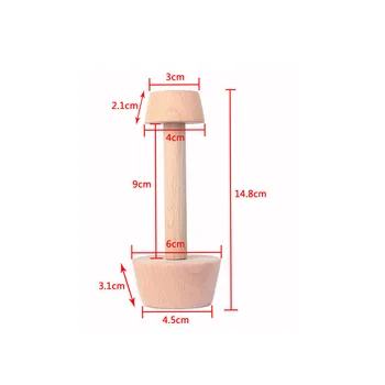 Dřevěné Vejce Koláč Posunovač Double Side Koláč Manipulovat Pečivo Tlačná Eggtart Dřevěné Formy pro Eggtart Dort Forma na Pečení Kuchyňské Nástroje