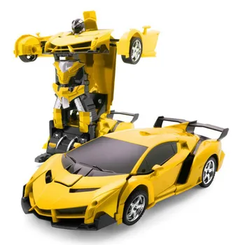 RC Robot Auto Dálkové Ovládání 2 v 1 1:18 Transformace Roboty hračka Deformace Sportovní Vozidla, Auta pro Děti, Děti