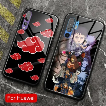 Naruto Akatsuki Anime telefon případě, kryt měkký silikonový sklo shell pro Huawei honor mate 8 p 9 10 20 30 lite pro plus nova 2 3 4 5