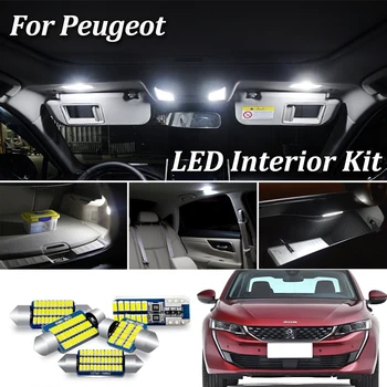 Bez Chyb, LED vnitřní osvětlení Kit Pro Peugeot 2008 a 3008 4007 4008 5008 RCZ 207 208 307 308 407 508 SW Poklop CC Sedan, Kupé