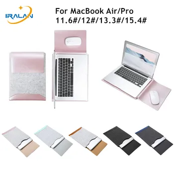 Nové Módní Mouse Pad Pouzdro Notebook Pouzdro pro Xiaomi Macbook Air 11.6 12 13 13.3 15.4 Měkké Kožené Pouzdro Taška Kryt Notebooku