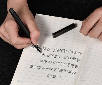 Hongdian Černá Kovové plnící Pero Titan Černý EF/F/Ohnutý Hrot Krásný Strom Textury Vynikající Psaní Dárek pro Obchodní Kancelář