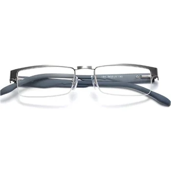 GLTREE Nové Kovové Půl Rám Brýle na Čtení 1.0 1.5 2.0 2.5 3.0 3.5 4.0 Módní Půl Rám Brýle na Čtení Zvětšit Čtení Y13