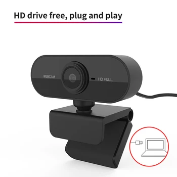 HD 1080P Webcam Mini Počítač PC Webkameru S Mikrofonem Otočné Kamery Pro Živé Vysílání Video Volání Konference Práce