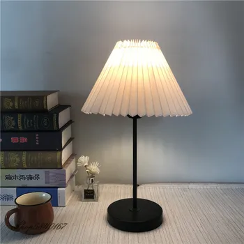 Nové Záhybů Stínítko pro Stolní Lampu Stojící Lampy v Japonském Stylu Plisované Stínidlo Kreativní Stolní Lampa Odstín Ložnice Lampy E27