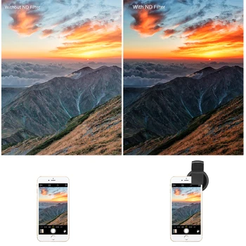 Neewer 37mm Klip-na ND 2-400 Mobil Objektiv Fotoaparátu Filtr Kit:Nastavitelný Filtr s Neutrální Hustotou pro iPhone A Ostatní Smartphony