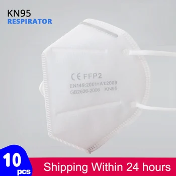 Rychlé Dodání KN95 Maska ffp2 Respirátor 5-Vrstva Prachu, Ochranné Masky pro ochranu před viry Filtr Úst čepice Opakovaně použitelný Obal