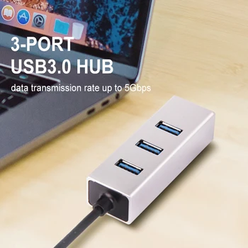 OFCCOM USB 3.0 Hub Adaptér Sítě Ethernet 3 Porty USB 3.0 Hub RJ45 Lan 10/100/1000M Síťová Karta Pro Macbook Windows