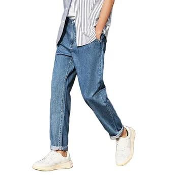 SEMIR Denim jeans muži 2021 jaře nové volné bavlněné džíny muž podzim zúžené kalhoty trend měkké bavlny street-vítr