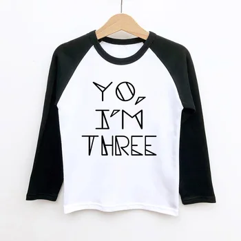 YO, jsem TŘI/ČTYŘI Tee + Nádrž Tři/čtyři Rok Starý Narozeninové Tričko Toddler T-shirt Dětské Oblečení Bederní Děti Narozeniny Tee Dárky