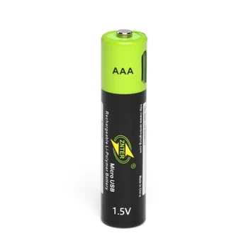 4ks/lot ZNTER 1,5 V AAA dobíjecí baterie 600mAh USB dobíjecí lithium-polymerová baterie, rychlé nabíjení přes Micro USB kabel