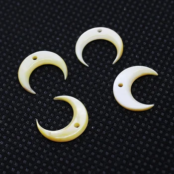 5ks Přírodní Shell Vyřezávané Moon Tvar Volné Korálky Šperky Tvorby Nové Ručně vyráběné DIY Vlasy Klip Brož Náušnice Náhrdelník Příslušenství