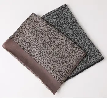 Naizaiga 50% hedvábí, 50% kašmír ženy módní Leopard tisk patchwork šátek značky luxusní pashmina,SN36
