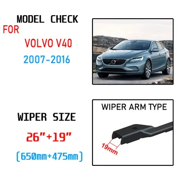 Pro Volvo V40 2012 2013 2016 2017 2018 2019 Příslušenství Auto Čelní Sklo Čelní Sklo Stěrače Kartáče Frézy