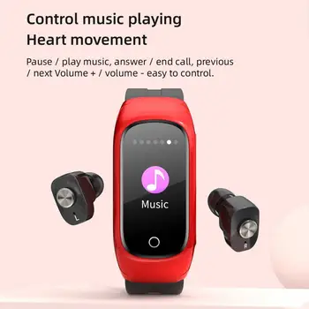 N8 Smart Watch 2 In1 Multifunkční Bezdrátový TWS Bluetooth Sluchátka Náramek Fitness Tracker, Náramek Headset Pro Muže, Ženy
