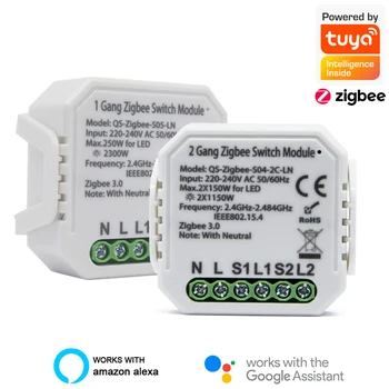 Tuya ZigBee Inteligentní Světlo Přepínač Modul Automatizace APLIKACE Dálkové Ovládání Relé Jistič