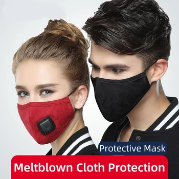 Nemůžeme Ochrannou Obličejovou Masku S Filtrem, Omyvatelným Opakovaně použitelné Anti-Znečištění, Prachotěsný Bavlněné Tkaniny Maska na Obličej S odvzdušňovací ventil