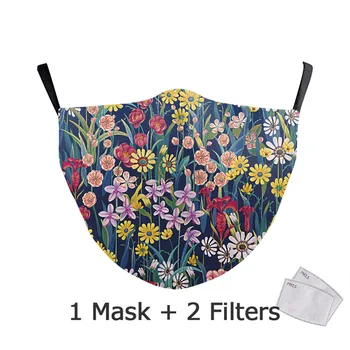 Prát Opakovaně v Ústech Masku Květina Maska na Obličej Aztécké Tisknout Masky Tkaniny Dospělé Ochranné PM 2,5 Prachu, Anti Úst Krycí maska na Obličej