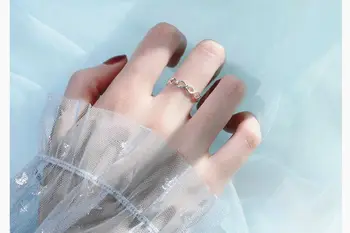 NCT127 DoYoung Silver Otevřít Jump Twist Prstu Prsteny, Doplňky pro Ženy a Muže