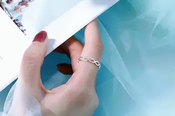 NCT127 DoYoung Silver Otevřít Jump Twist Prstu Prsteny, Doplňky pro Ženy a Muže