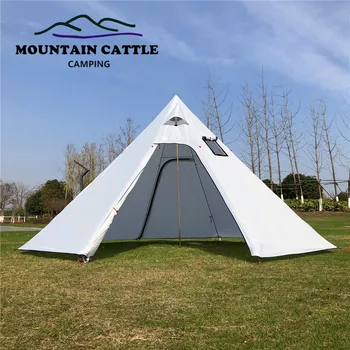 MountainCattle Tingxue 400 Patent Osmiboká Wild Camping Komín Dřevo Pyramida Stan