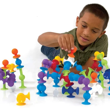 DIY Měkké Silikonové Stavební Bloky Sucker Vtipné Konstrukce Modelu Hračky Pro Děti Chlapci Dívky Kreativní Vzdělávací Hračky, Dárky