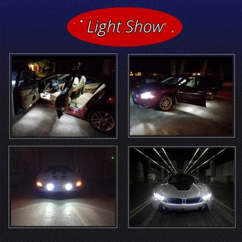 WLJH 2x Canbus 500lm 9W Bez Chyb Ba9s T4W LED Světlo Interiéru Vozu Odbavení Parkovací spz Zálohování Ukazatel Denní Světlo