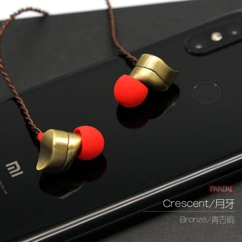 Nové FAAEAL Crescent Kovové Sluchátka In-Ear hi-fi Sluchátka pro Xiaomi, Huawei Smartphone Hudební Sluchátka pro iPhone, Počítače, MP3