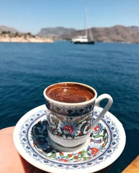 Turecký Porcelán šálek Kávy Topkapi Model pro 6 osob, 12 Dílů Doprava Zdarma