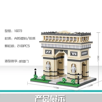 Balody Čínský Slavný Yueyang Věž Žlutého Jeřába Diamond Mini Bloky Model Architektury Městské Budovy Hračky