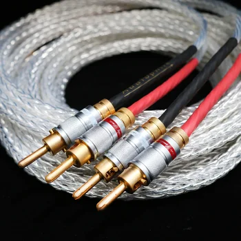 Yivosound audio Hi-end DIY hi-fi Zlata Rhodium Á k banana plug základní reproduktorový kabel Kabel Drát