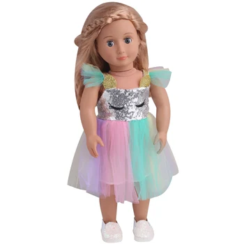 Nové 7colour závoj Vhodné pro Americká Dívka Panenku Šaty 18 palcový Doll , Vánoční Dívka Dárek(prodávat pouze oblečení)
