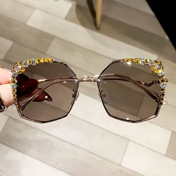 Vysoce Kvalitní Drahokamu sluneční Brýle, Ženy 2020 Luxusní Vintage Sluneční Brýle Velký Diamant Brýle Módní Odstíny pro Ženy Uv400