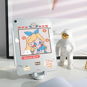 Jasné, Měkké tpu pouzdro Pro iPad Pro 9.7 vzduchu 10.5 11 10.2 Mini 2 3 4 5 2020 2018 Tablet Transparentní Tužka držitel Případě Sailor Moon