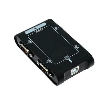 Velkoobchod USB 2.0 4 porty RS232 Sériové DB9 COM Převodník RS232 Adaptér, Rozbočovač rs-232 samec usb adaptér
